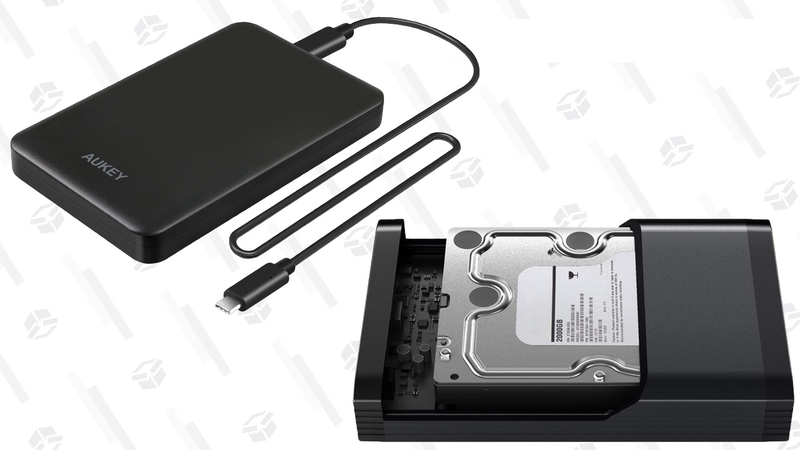 Aukey 2.5" SSD/HDD External Enclosure | $11 | Amazon | Promo code AUKEYB09Aukey 3.5" SSD/HDD External Enclosure | $17 | Amazon | Promo code AUKEYB08